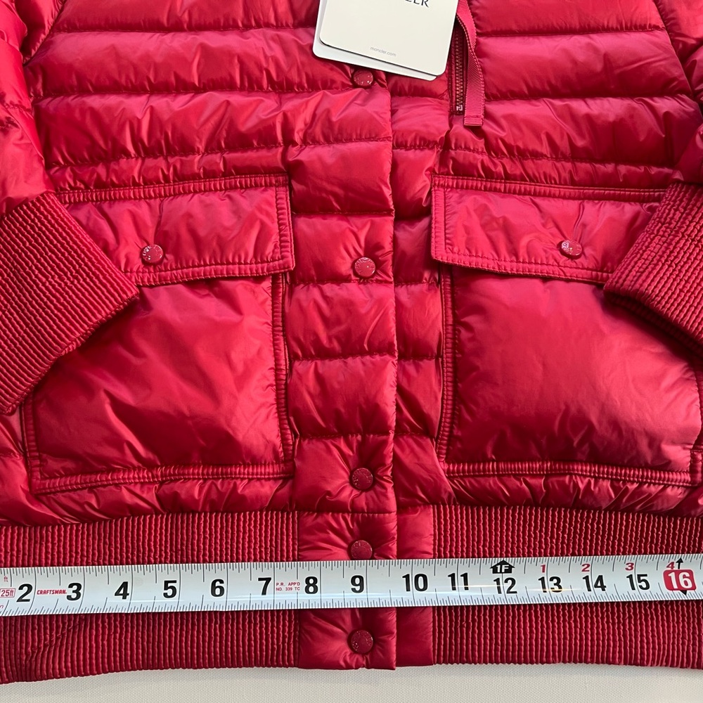 Moncler SILENE Red Bomber Style Puffer - Picture 8 of 16